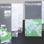 Doppelseitiger Flyer Magdenau: Gestaltung/Text analog Informationsstelen Kloster Magdenau und Weiler Magdenau