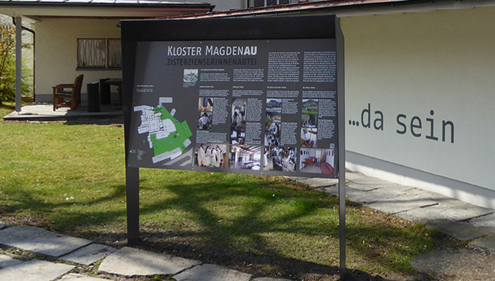 Informationsstele Kloster Magdenau m Klosterhof, eingeweiht April 2019